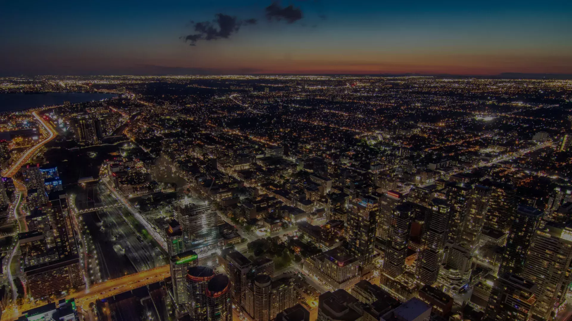 Vue sur le paysage urbain depuis le restaurant 360