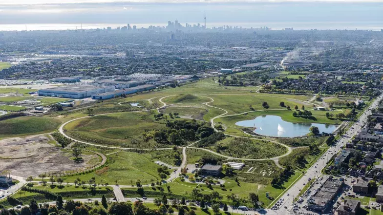 vue aériene du parc downsview